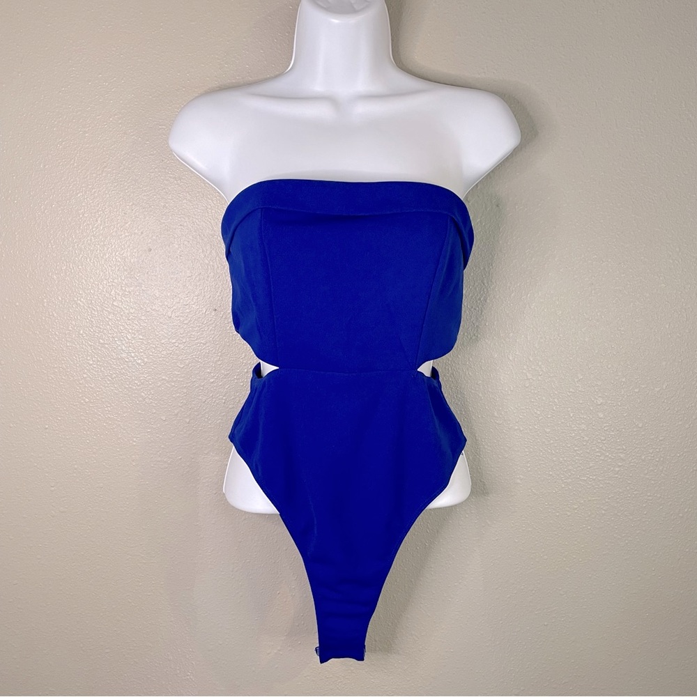 Princess Polly Blue Strapless Bodysuit